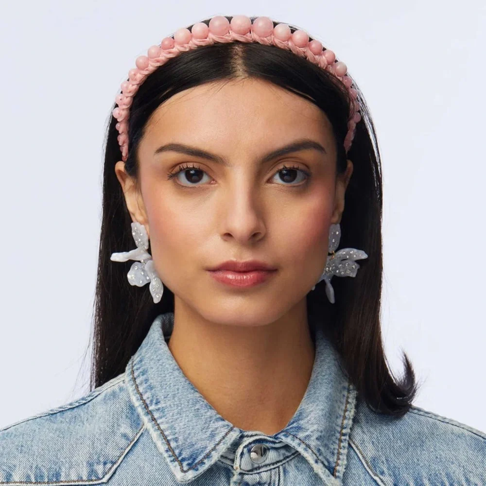 LELE SADOUGHI Graduated Stone Bead Headband - Rose (Price Firm)